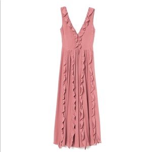 Ruffle V Neck Dress
